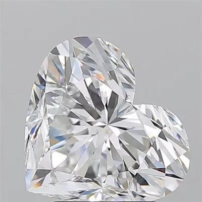 3.56ct F VS2 Rare Carat Ideal Cut Heart Diamond