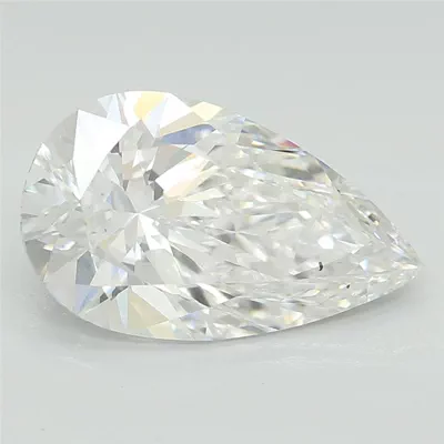1.76ct D VS2 Rare Carat Ideal Cut Pear Lab Grown Diamond