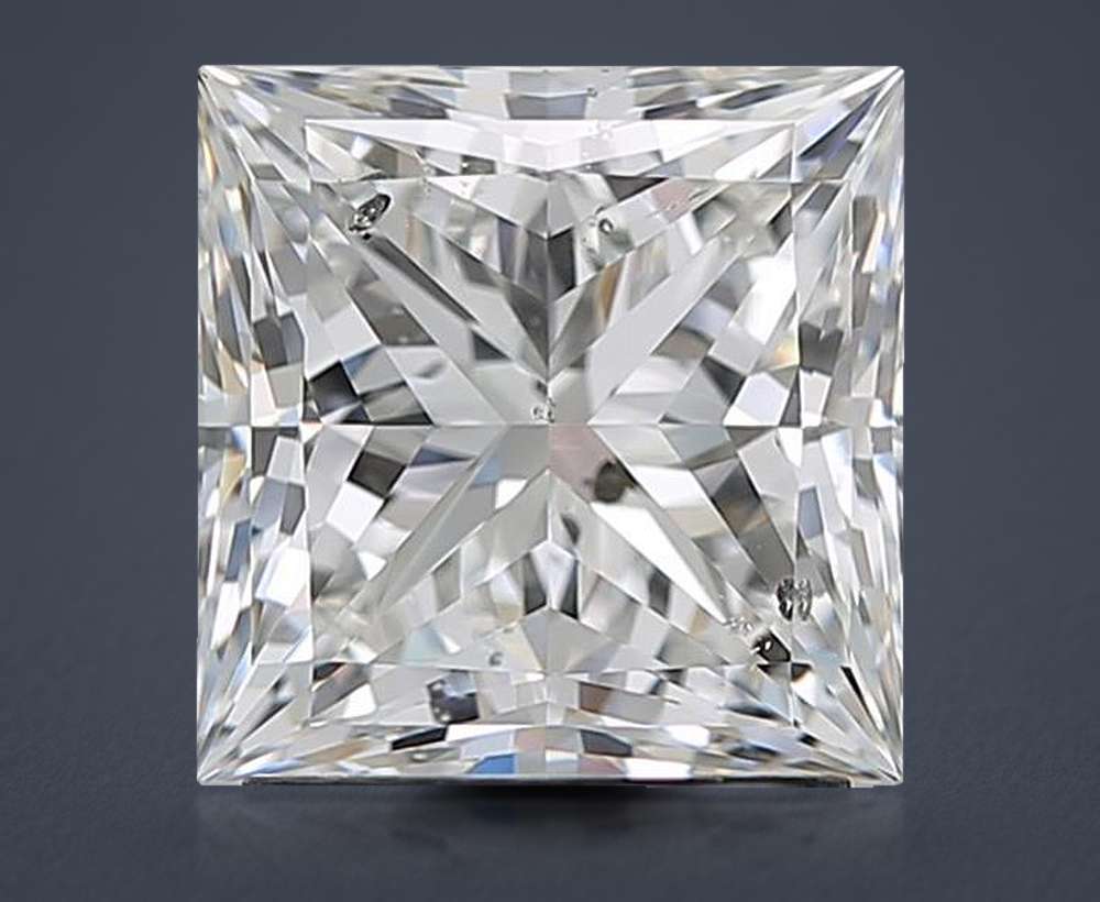 2.08ct H SI2 Rare Carat Ideal Cut Princess Diamond