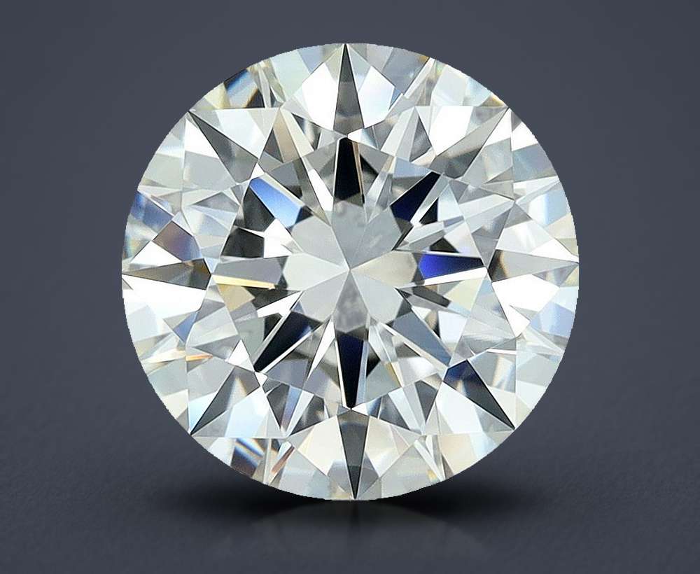 2.52ct J VVS1 Rare Carat Ideal Cut Round Diamond