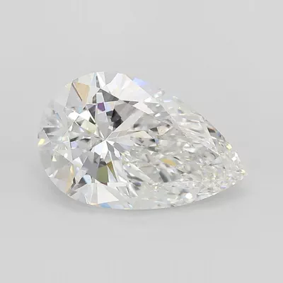 4.07ct E VS2 Rare Carat Ideal Cut Pear Lab Grown Diamond
