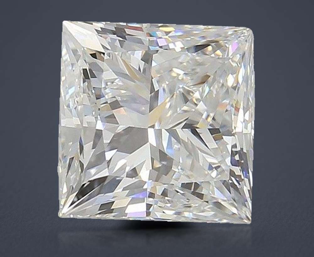 4.02ct E VVS2 Rare Carat Ideal Cut Princess Lab Grown Diamond