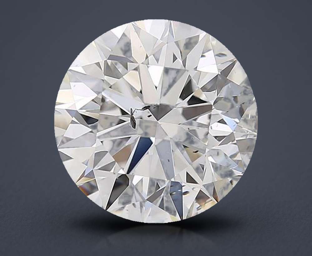 3.01ct D SI2 Rare Carat Ideal Cut Round Diamond