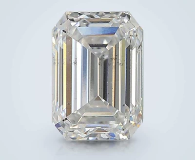 3.02ct E SI1 Rare Carat Ideal Cut Emerald Lab Grown Diamond
