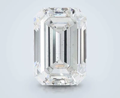 3.10ct E SI1 Rare Carat Ideal Cut Emerald Lab Grown Diamond