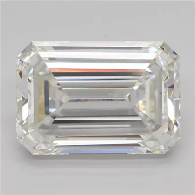 5.51ct F VVS2 Rare Carat Ideal Cut Emerald Lab Grown Diamond