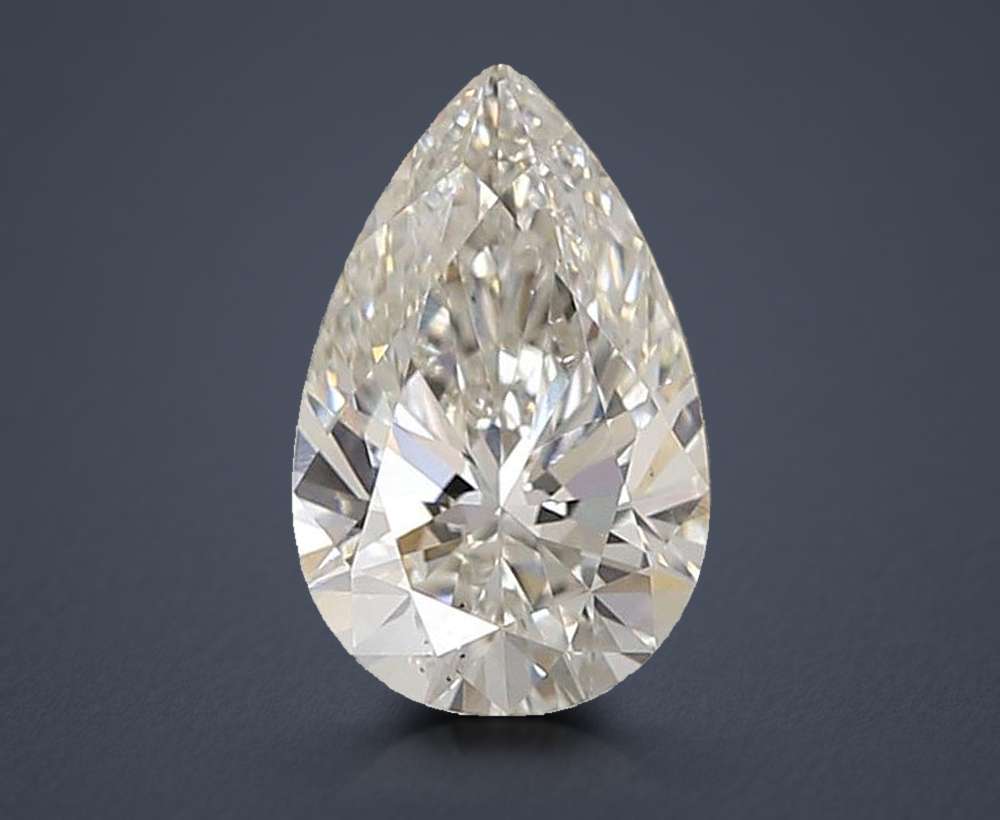 1.55ct F VS2 Rare Carat Ideal Cut Pear Lab Grown Diamond