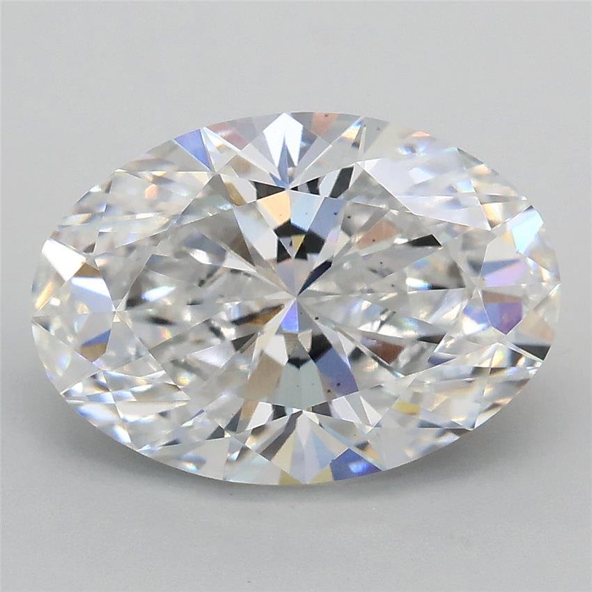3.08ct D VS2 Rare Carat Ideal Cut Oval Lab Grown Diamond