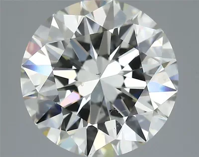 2.81ct K SI1 Rare Carat Ideal Cut Round Diamond