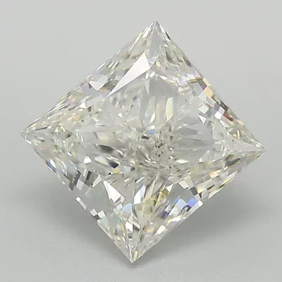 2.95ct H SI1 Very Good Cut Princess Lab Grown Diamond