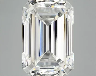 12.38ct F VVS2 Rare Carat Ideal Cut Emerald Lab Grown Diamond