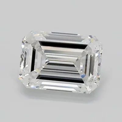 4.67ct F VVS2 Rare Carat Ideal Cut Emerald Lab Grown Diamond
