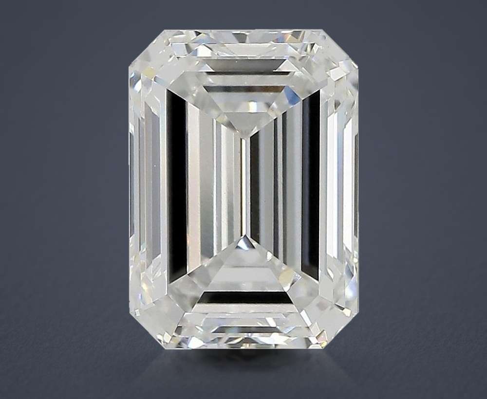 4.67ct F VVS2 Rare Carat Ideal Cut Emerald Lab Grown Diamond