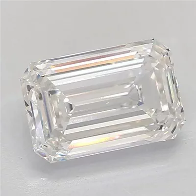 5.51ct F VVS2 Rare Carat Ideal Cut Emerald Lab Grown Diamond