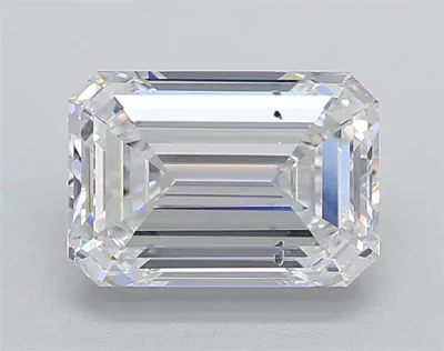 2.10ct D SI1 Rare Carat Ideal Cut Emerald Lab Grown Diamond