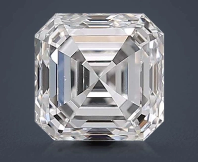 1.01ct F VS2 Rare Carat Ideal Cut Asscher Diamond