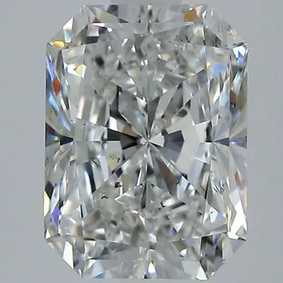 3.41ct G SI2 Rare Carat Ideal Cut Radiant Diamond