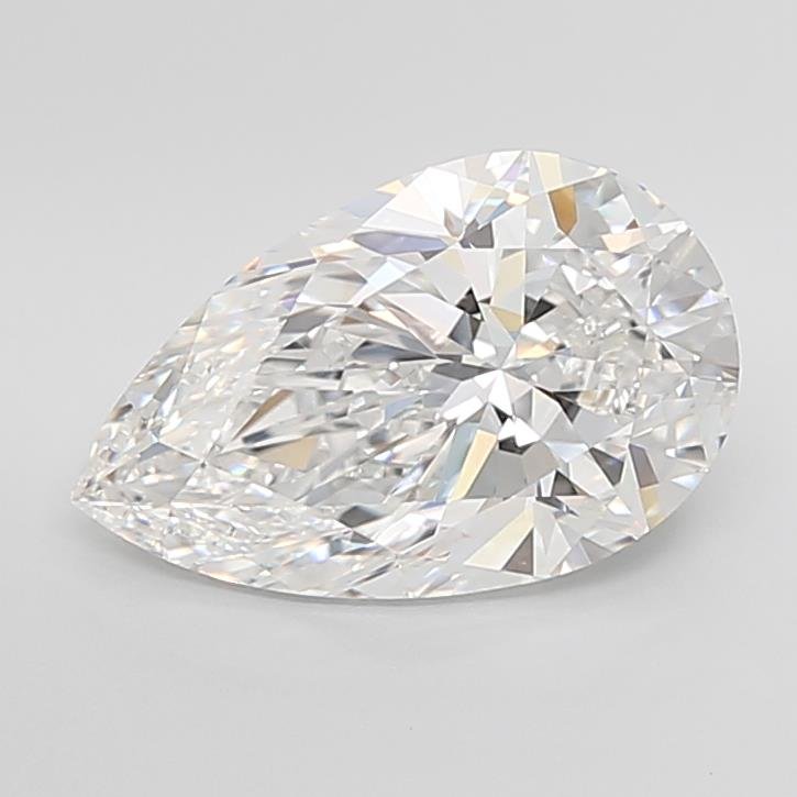 5.01ct F VVS2 Rare Carat Ideal Cut Pear Lab Grown Diamond