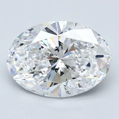 3.52ct D SI2 Rare Carat Ideal Cut Oval Diamond