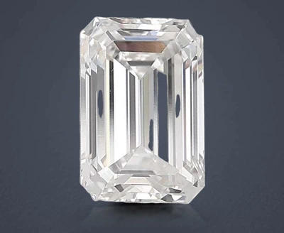 5.43ct F VS1 Rare Carat Ideal Cut Emerald Lab Grown Diamond