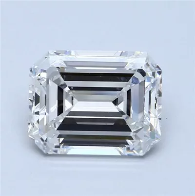 4.38ct D VVS2 Rare Carat Ideal Cut Emerald Diamond