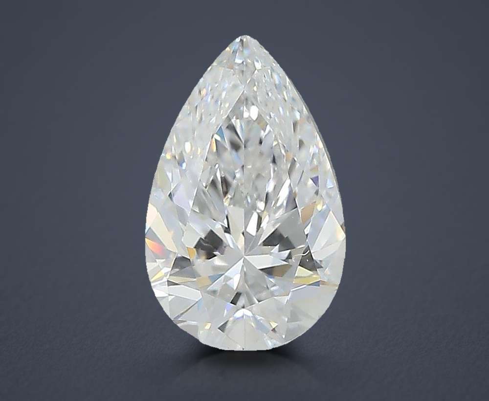 1.55ct D VS2 Rare Carat Ideal Cut Pear Lab Grown Diamond