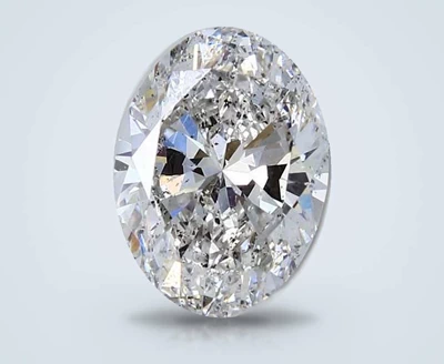3.01ct H SI2 Rare Carat Ideal Cut Oval Diamond
