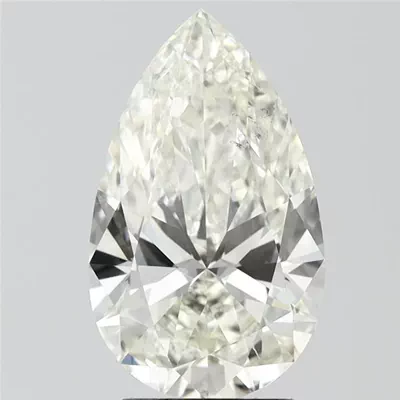 3.06ct J SI1 Rare Carat Ideal Cut Pear Diamond