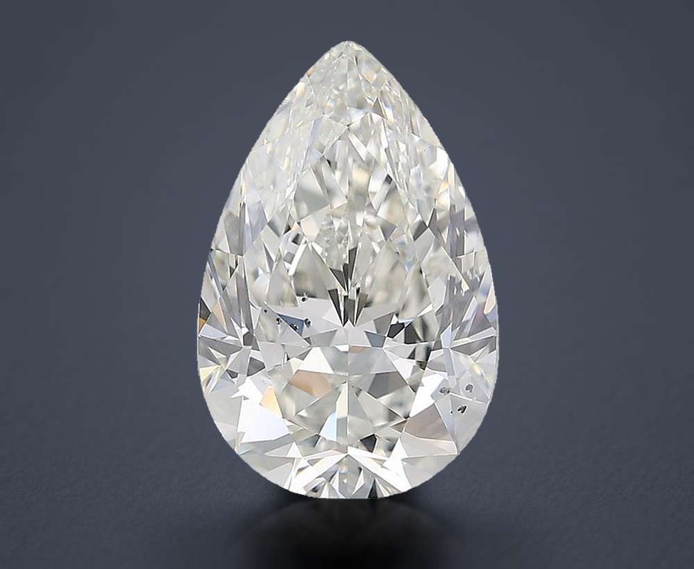 4.01ct I SI1 Rare Carat Ideal Cut Pear Diamond