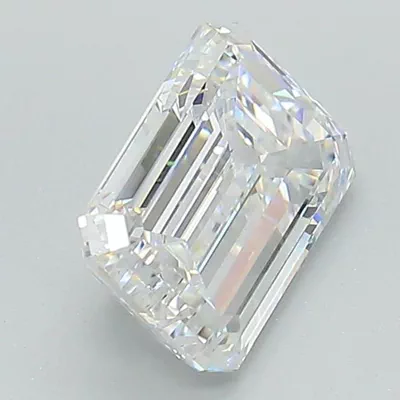 1.53ct D VS2 Excellent Cut Emerald Lab Grown Diamond
