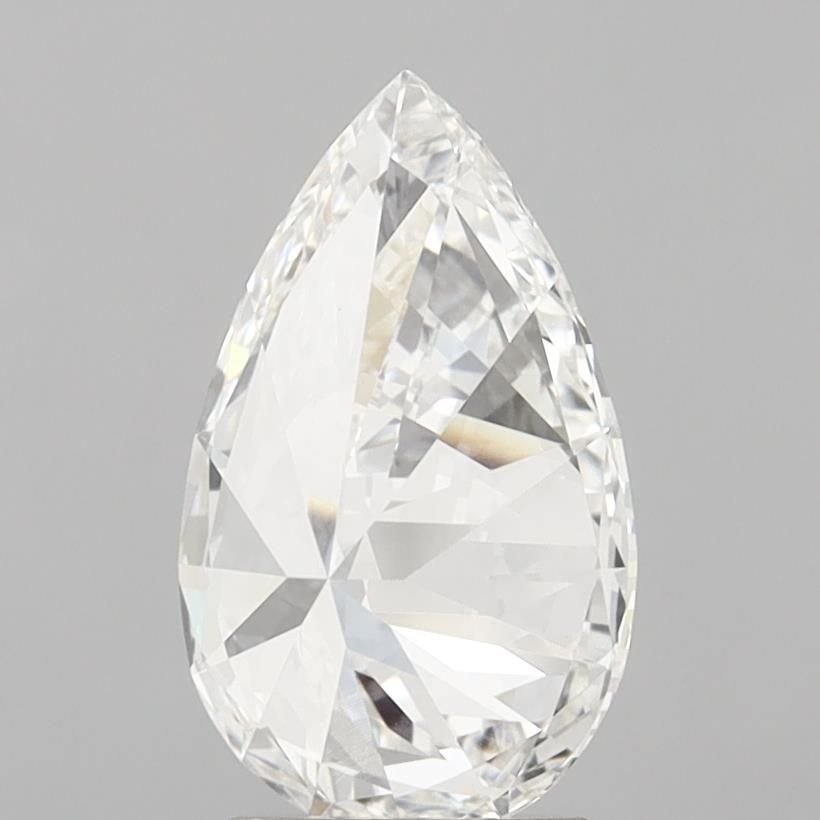 3.07ct F VS1 Rare Carat Ideal Cut Pear Lab Grown Diamond