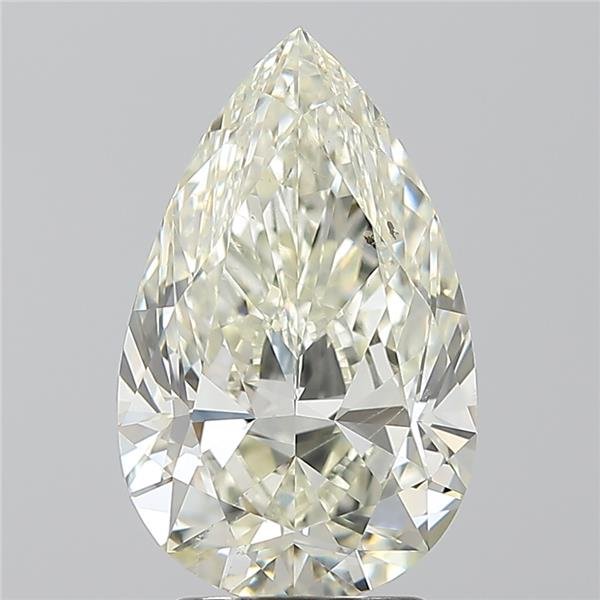 3.01ct J SI1 Rare Carat Ideal Cut Pear Diamond
