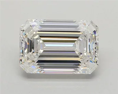 5.03ct F VVS2 Rare Carat Ideal Cut Emerald Lab Grown Diamond