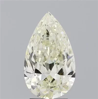 3.01ct K SI1 Rare Carat Ideal Cut Pear Diamond