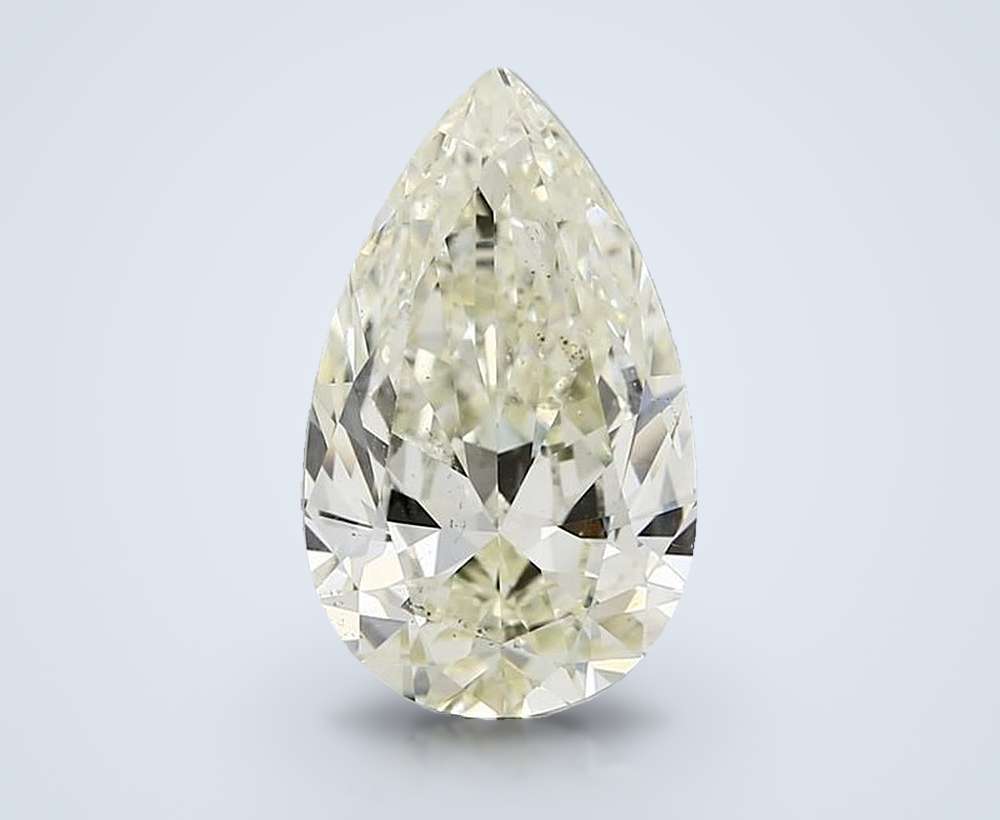 3.01ct K SI1 Rare Carat Ideal Cut Pear Diamond