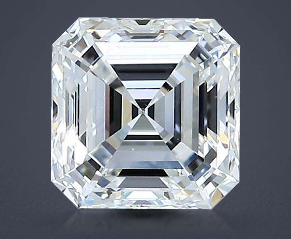 1.31ct G VVS2 Rare Carat Ideal Cut Asscher Diamond