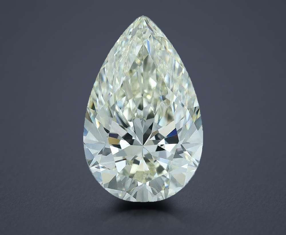 7.36ct J VVS1 Rare Carat Ideal Cut Pear Diamond