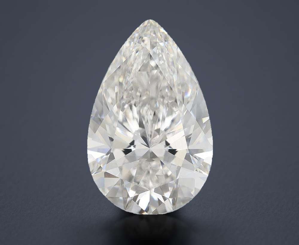 13.73ct F VS1 Rare Carat Ideal Cut Pear Lab Grown Diamond