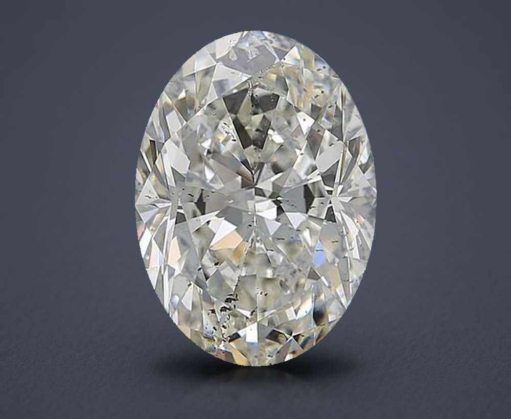 5.01ct J SI2 Rare Carat Ideal Cut Oval Diamond