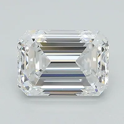 1.41ct D VS2 Excellent Cut Emerald Lab Grown Diamond