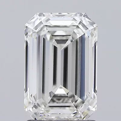 2.12ct H VS2 Rare Carat Ideal Cut Emerald Lab Grown Diamond