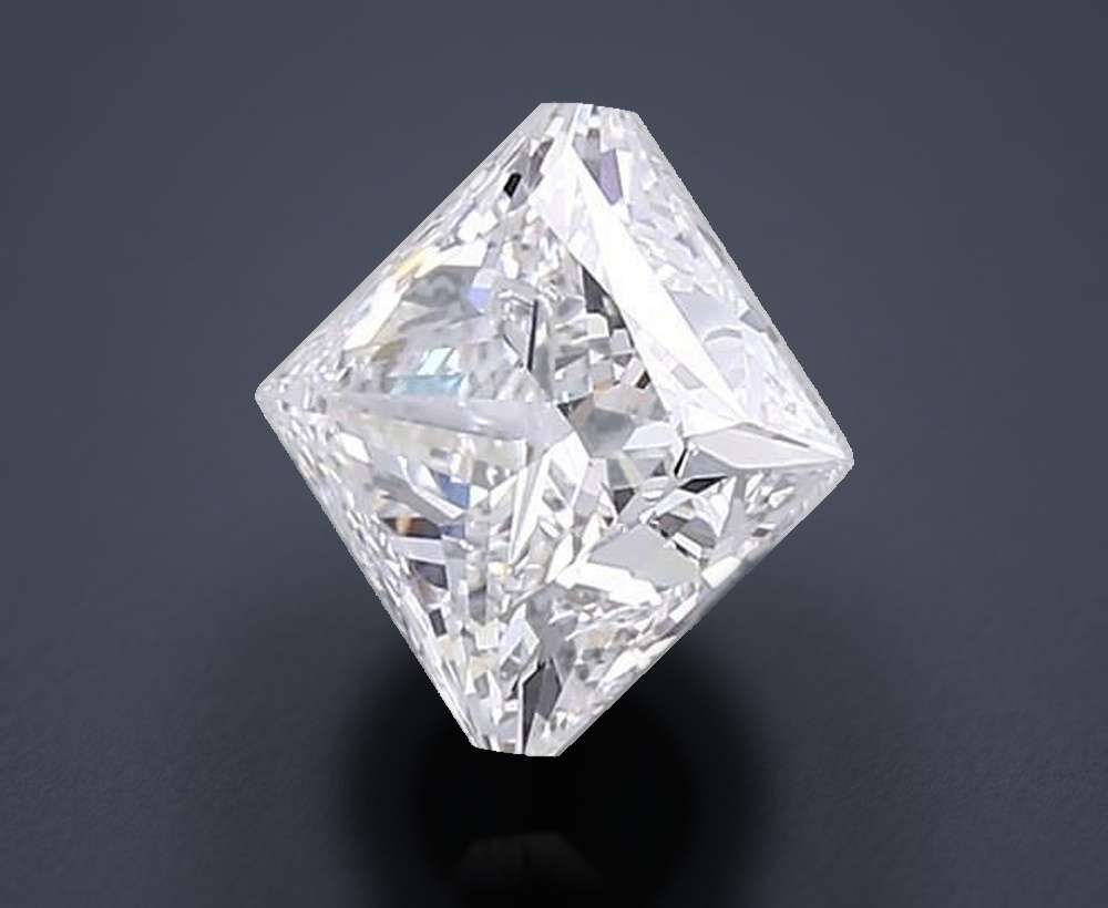 3.09ct E VS1 Rare Carat Ideal Cut Princess Lab Grown Diamond