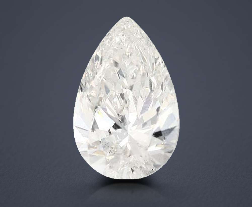2.01ct I SI2 Rare Carat Ideal Cut Pear Diamond