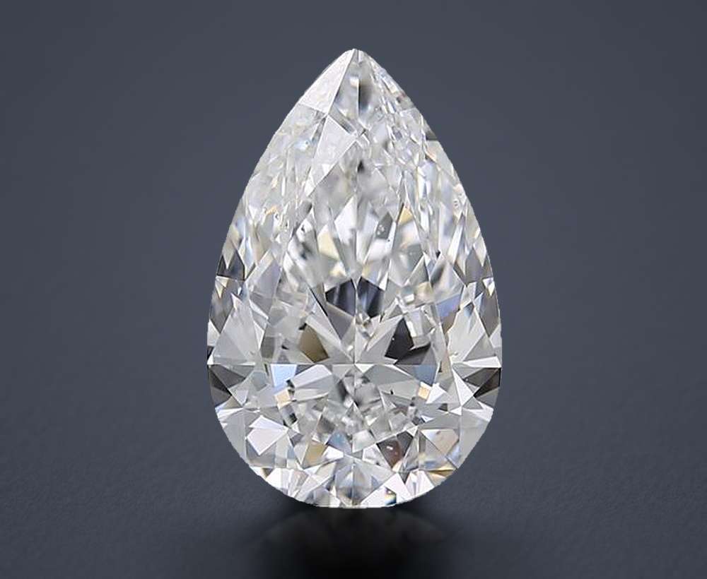 5.06ct D SI1 Rare Carat Ideal Cut Pear Diamond