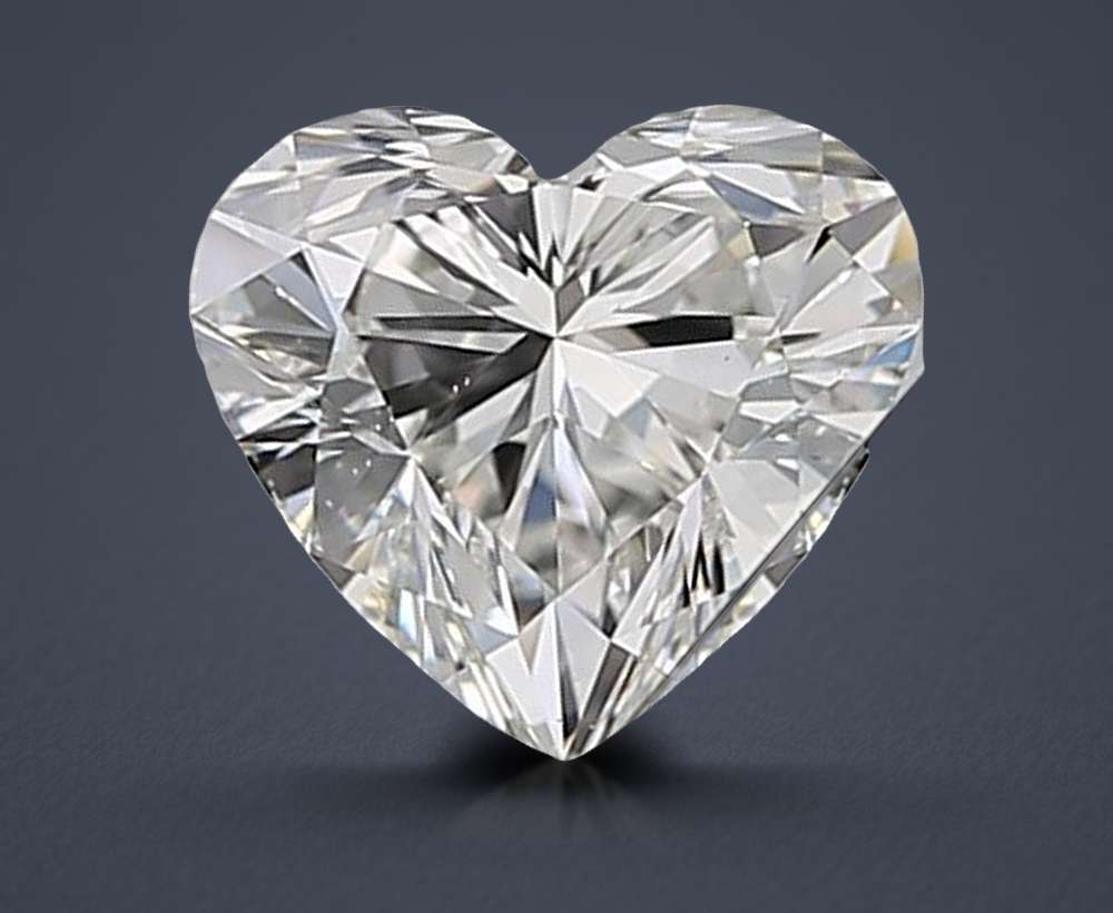 0.81ct F VS2 Rare Carat Ideal Cut Heart Diamond