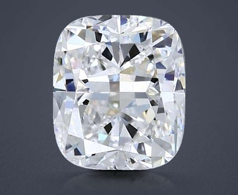 3.20ct D SI1 Rare Carat Ideal Cut Cushion Diamond