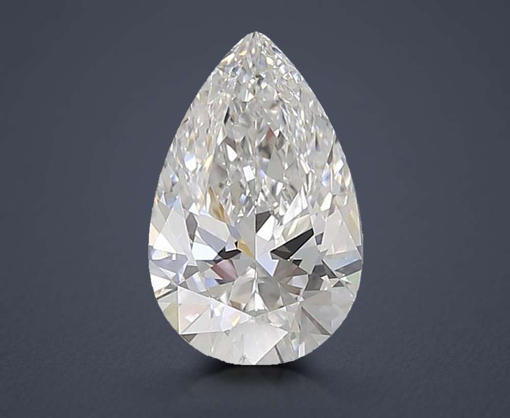 1.58ct D VVS2 Rare Carat Ideal Cut Pear Lab Grown Diamond