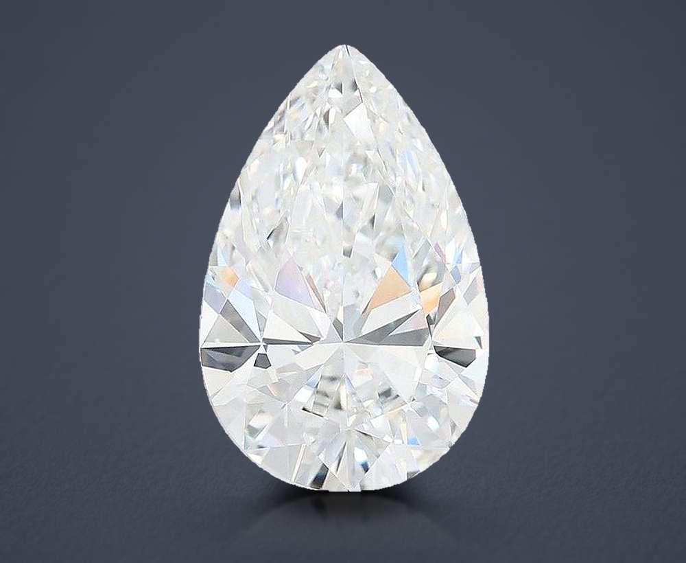 7.10ct E VVS2 Rare Carat Ideal Cut Pear Lab Grown Diamond