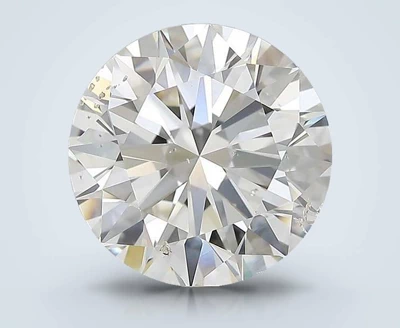 5.02ct I SI2 Rare Carat Ideal Cut Round Diamond