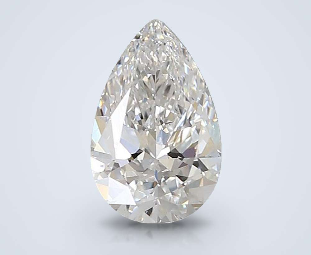 1.42ct D VS2 Rare Carat Ideal Cut Pear Lab Grown Diamond